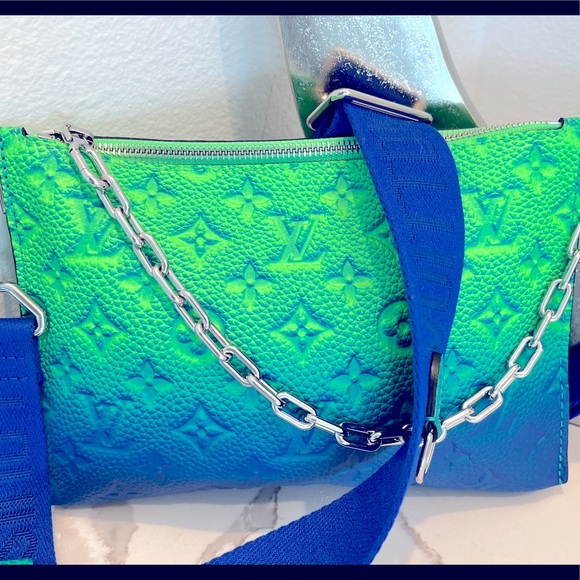 Louis Vuitton Handbags - STRAP ONLY from Taurillion monogram Louis Vuitton green blue illusion cross-body
